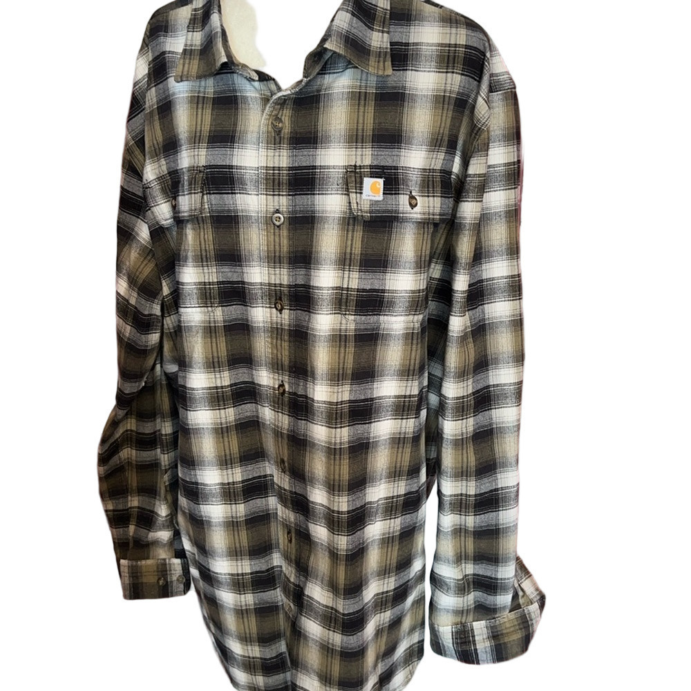 Carhartt Original Fit Men's 100% Cotton Hubbard Flannel Long Sleeve Shirt 2XL